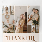 Gezegend dankbaar 18 Foto Fancy Thanksgiving Drieluik Wenskaart (Binnenzijde eerst)