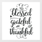 gezegend dankbaar bedankt Window Cling Raamsticker (Vel)