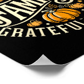 Gezegend Dankbaar Gelukkige Familie voor Thanksgiv Poster (Hoek)