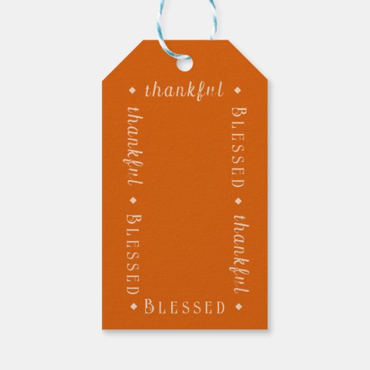 "Gezegend" & "dankbaar" Gepersonaliseerd Cadeaulabel (Achterkant)