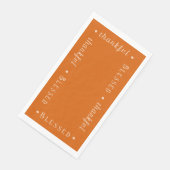 "Gezegend" & "dankbaar" Gepersonaliseerd Servet (Hoek)