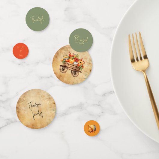 Gezegend & Dankbaar Tafel Confetti - Herfst Oogst (Groep)