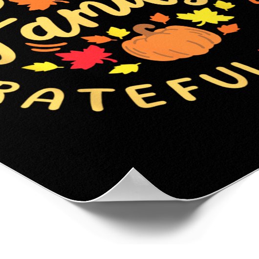 Gezegend dankbare familie Thanksgiving Poster (Hoek)