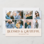 Gezegend dankbare Thanksgiving foto vakantie Kaart (Voorkant)