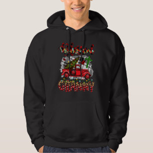 Gezegend dat hij Juju Christmas Red Truck heet Hoodie