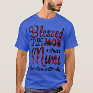 Gezegend dat ze mam en mimi vrolijke moeder gras h t-shirt