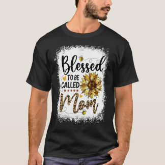 Gezegend dat ze mam zonnebloem Moederdag F genoemd T-shirt