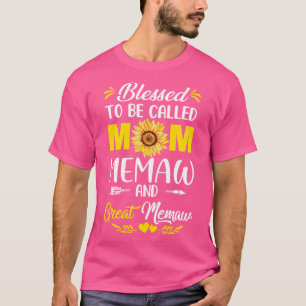Gezegend dat ze Mama Memaw Great Memaw Mothers hee T-shirt