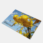 Gezegend! deurmatten cadeaus Lelie Bloem Deurmatte (Schuin)