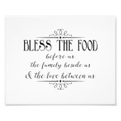 Gezegend dit eten foto afdruk (Voorkant)