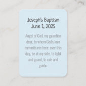 Gezegend doopgebed Kaart Contactkaartje (Achterkant)