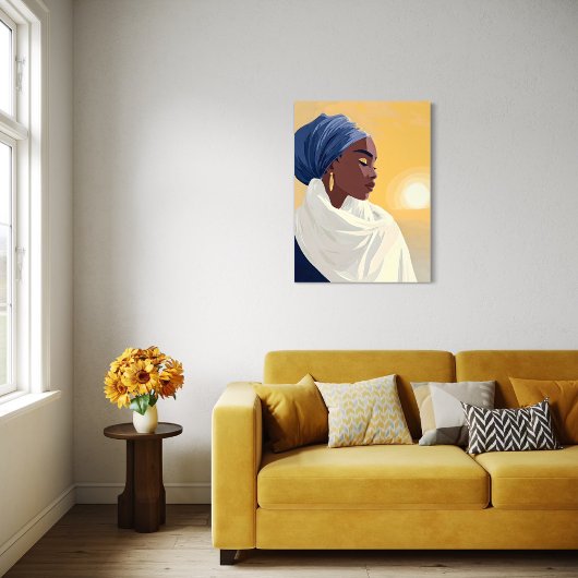 Gezegend door de zon Afro-Amerikaanse canvas kunst