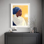 Gezegend door de zon Afro-Amerikaanse canvas kunst