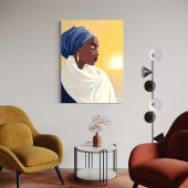 Gezegend door de zon Afro-Amerikaanse canvas kunst