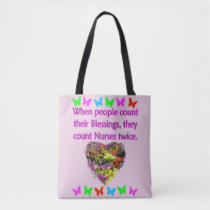 GEZEGEND DOOR EEN VERPLEEGSTER TOTE BAG