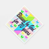  GEZEGEND DOOR GOD 70E VERJAARDAG SERVETTEN (Hoek)