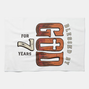 Gezegend door God 7 Jaar Vintage Christelijk T-shi Theedoek