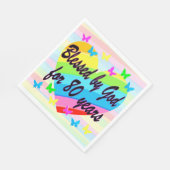 GEZEGEND DOOR GOD 80E VERJAARDAG PAPIEREN FEESTJES SERVET (Hoek)