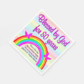 GEZEGEND DOOR GOD 80E VERJAARDAG SERVETTEN (Hoek)