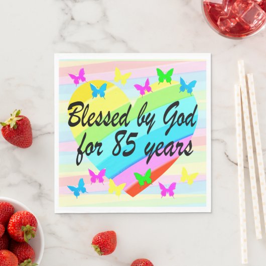GEZEGEND DOOR GOD 85E VERJAARDAG SERVETTEN (Insitu)