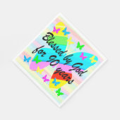 GEZEGEND DOOR GOD 90E VERJAARDAG PAPIEREN SERVETTE SERVET (Hoek)