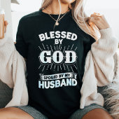 Gezegend door God bedekt door mijn echtgenoot gelo Tri-Blend Shirt