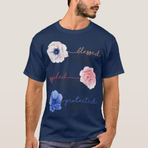 Gezegend door God bedekt door mijn man beschermd d T-shirt