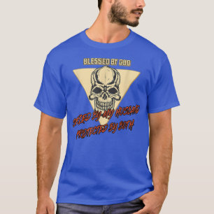Gezegend door God bespied door Husband Funny Gezeg T-shirt