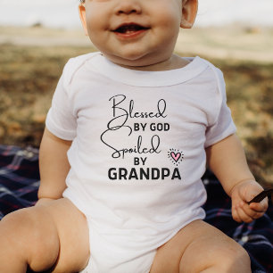 Gezegend door God bespied door opa Baby Bodysuit