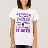 gezegend door god bezoedeld door man Alzheimer T-shirt (Voorkant)