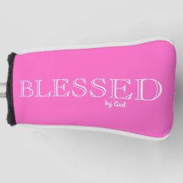 Gezegend door God Christelijk Roze Golf Head Hoesj Golfheadcover
