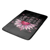 Gezegend door God - Geliefd bij Jezus Roze Zonnebl Badmat (Gekanteld)