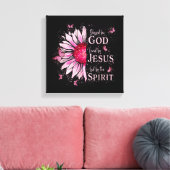Gezegend door God - Geliefd bij Jezus Roze Zonnebl Canvas Afdruk (Insitu (Woonkamer))