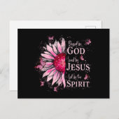 Gezegend door God - Geliefd bij Jezus Roze Zonnebl Feestdagenkaart (Voorkant / Achterkant)