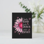 Gezegend door God - Geliefd bij Jezus Roze Zonnebl Informatiekaartje (Staand voorkant)