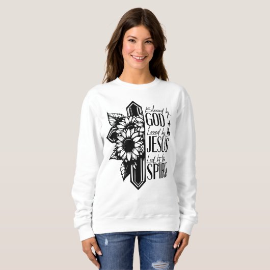 Gezegend door God geliefd bij Jezus Trui (Voorkant volledig)