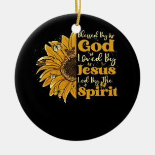 Gezegend door God Geliefd door Jezus geleid door d Keramisch Ornament