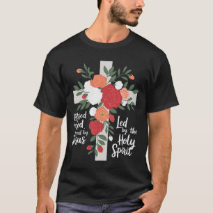 Gezegend door God Geliefd door Jezus Geleided door T-shirt