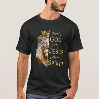 Gezegend door God Geliefd door Jezus Leeuw T-shirt