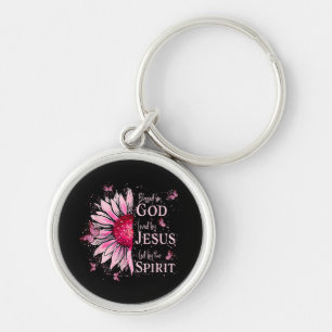 Gezegend door God - Geliefd door Jezus Roze Zonneb Sleutelhanger