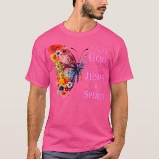 Gezegend door God - Geliefd door Jezus Vlinder T-shirt