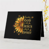 Gezegend door God - Geliefd door Jezus, Zonnebloem Kaart (Gele Bloem)