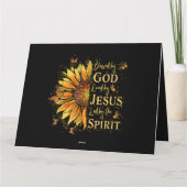 Gezegend door God - Geliefd door Jezus, Zonnebloem Kaart (Achterkant)