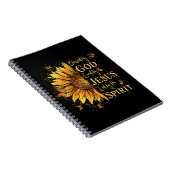 Gezegend door God - Geliefd door Jezus, Zonnebloem Notitieboek (Rechterzijde)