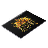 Gezegend door God - Geliefd door Jezus, Zonnebloem Notitieboek (Linkerzijde)