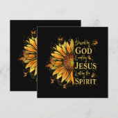 Gezegend door God - Geliefd door Jezus, Zonnebloem Save The Date (Voorkant / Achterkant)