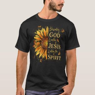 Gezegend door God - Geliefd door Jezus, Zonnebloem T-shirt