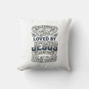 Gezegend Door God Jezus Heilige Geest Vintage T-sh Kussen