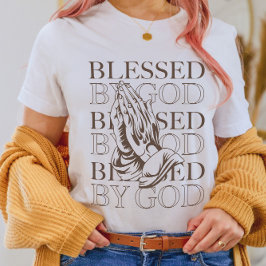 Gezegend door God | Modern Christelijk esthetisch T-shirt