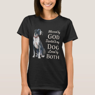 Gezegend door God toegewijd aan mijn grote Deen ge T-shirt